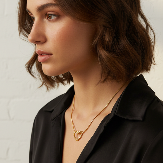 Heartfelt Hollow Pendant Necklace
