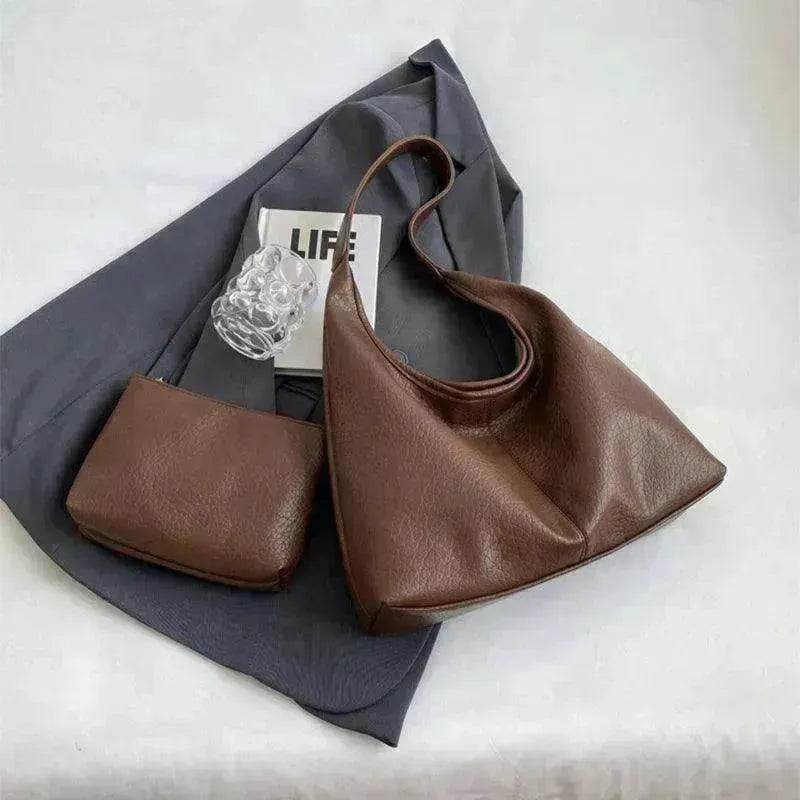 2Pcs Handbags Large Capacity Women's PU Leather Bags + Wallet - Velora