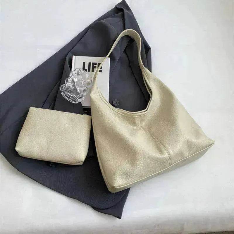 2Pcs Handbags Large Capacity Women's PU Leather Bags + Wallet - Velora