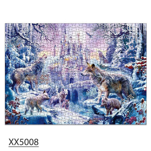 1000-Pc Wolf Castle Jigsaw Puzzle | KidsToyLover - Velora Luxury Fashion