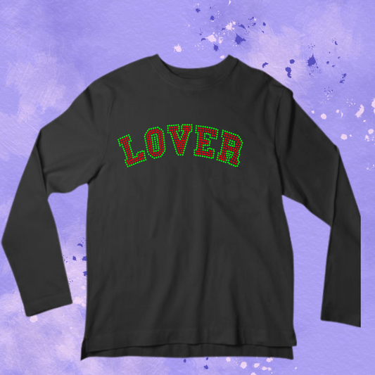 LOVER Rhinestone Shirt – Valentine Love Sparkle Bling Tee | Bling Dazzel