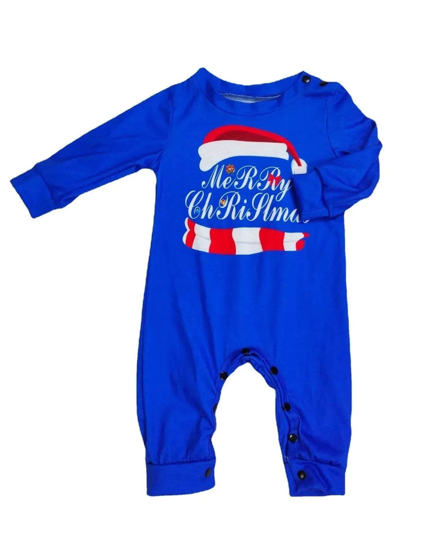 Matching Family Pajamas Sets Christmas PJ's Letter Print Top And Plaid Pants Jammies Sleepwear - Velora