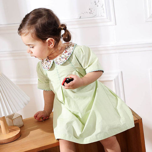 Spring Girl Baby Pastoral Floral Dress - Velora