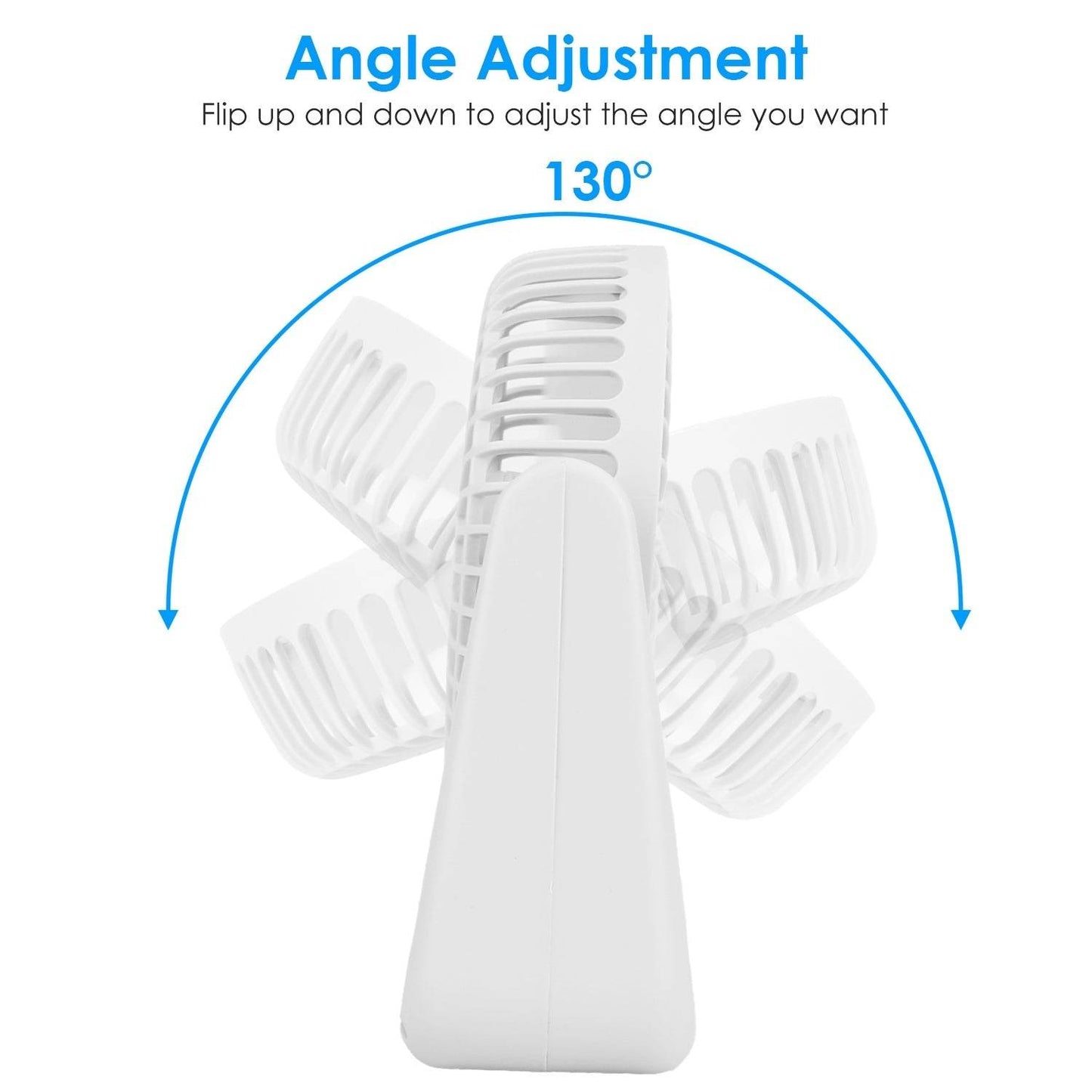 6.5in Desk Fan USB Powered 2 Speeds Table Cooling Fan Tilt Quiet Desktop Fan For Bedroom Office - Velora