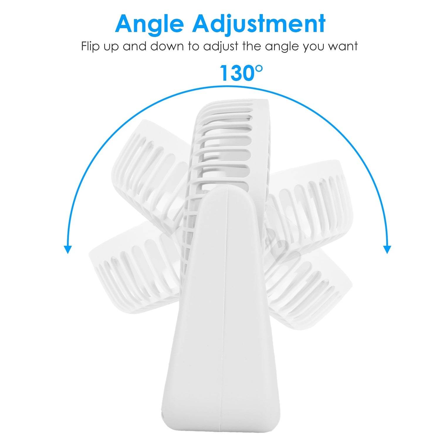 6.5in Desk Fan USB Powered 2 Speeds Table Cooling Fan Tilt Quiet Desktop Fan For Bedroom Office - Velora