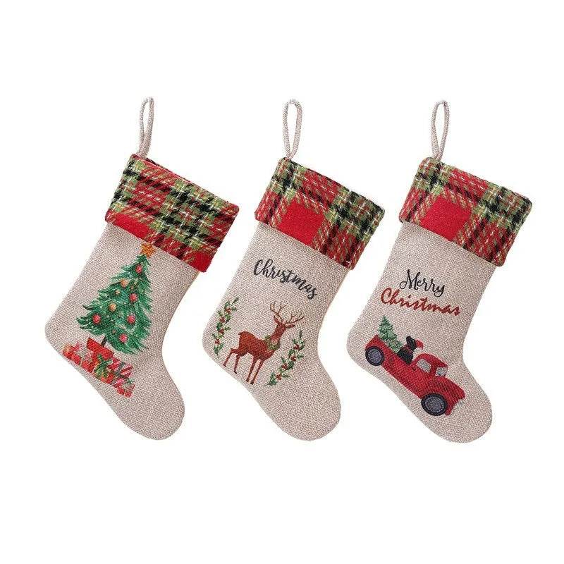Christmas Decoration Supplies Car Linen Stockings Suit - Velora