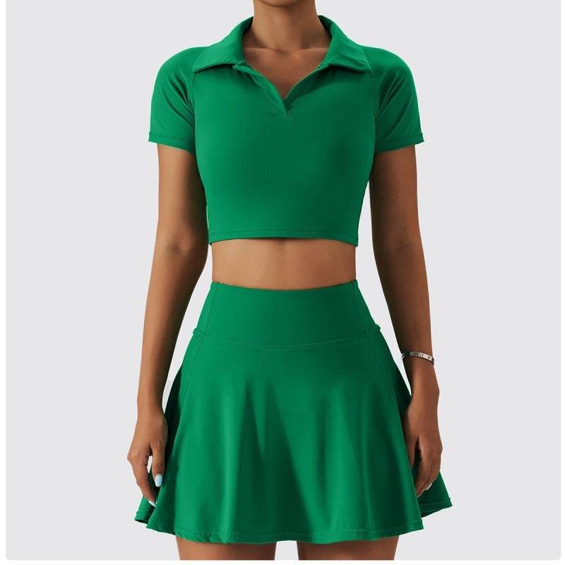 2pcs Tennis Skirt set Sports Skort Workout Exercise Outfit - Velora