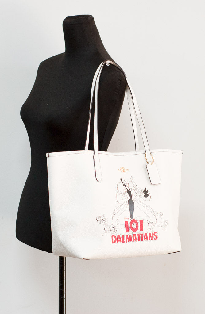 Coach X Disney Cruella 101 Dalmations Motif City Tote