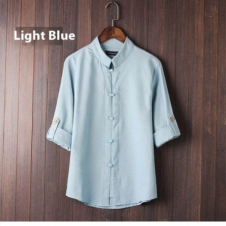 Men's Linen Vintage Plus Size Shirt - Velora