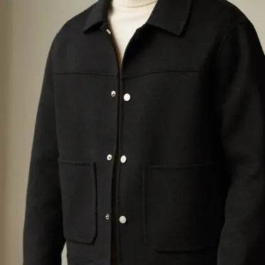 Men's Short Double-faced Woolen Goods Jacket - Velora