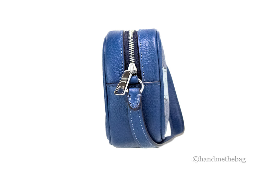 Coach Jamie Mini Optical Illusion Blue Leather Clutch