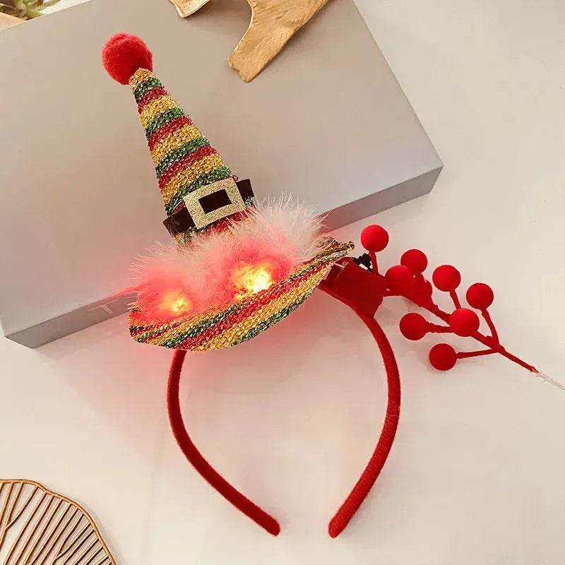 Christmas With Light Headband Snowflake Women's - Velora
