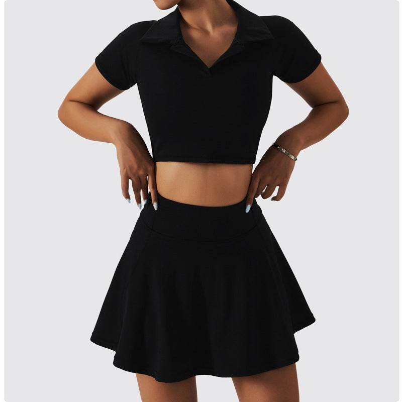 2pcs Tennis Skirt set Sports Skort Workout Exercise Outfit - Velora