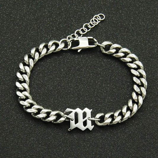 Titanium Steel Cuban Link Chain Bracelet - Velora