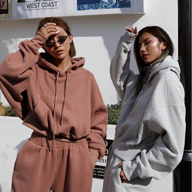New Style Autumn And Winter Women's New Casual Hoodie Coat Sports Suit - Velora