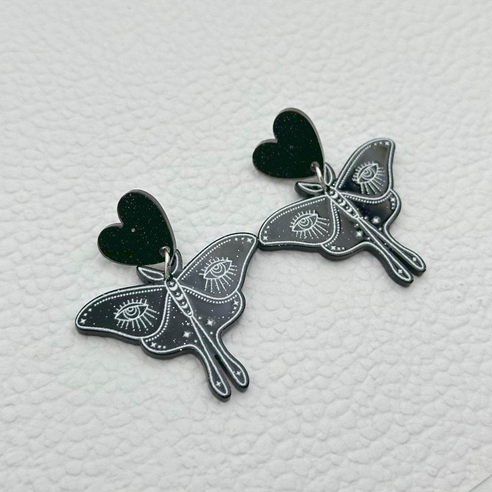 Halloween Day Ornament Colorful Ghost Eyes Funny Acrylic Earrings For Women - Velora