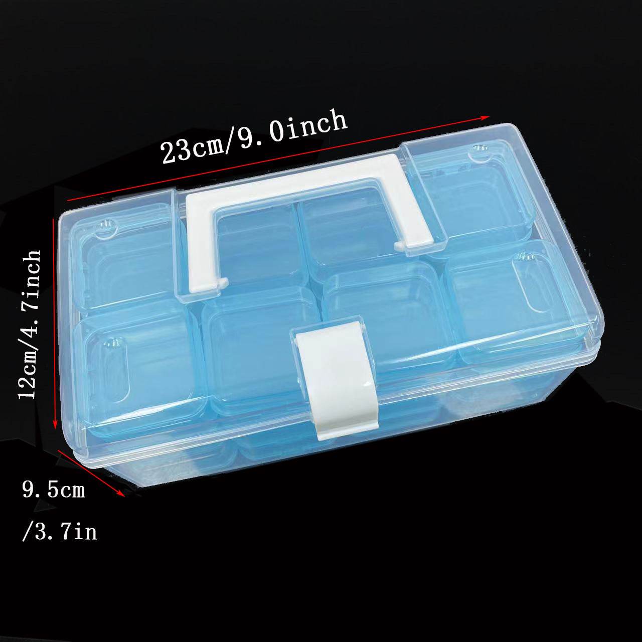 32-grid Transparent Plastic Storage Box Large Capacity Portable - Velora