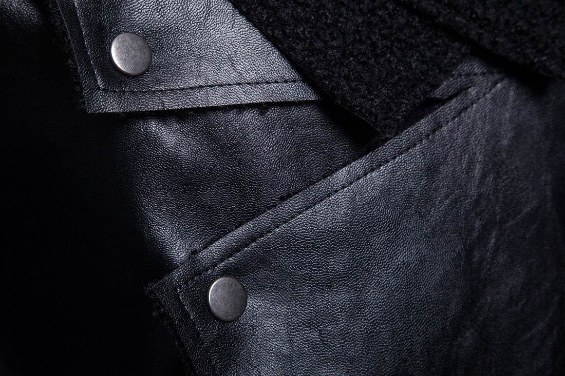Men's Motorcycle Leather Jacket Personality Washed Leather Jacket Coat - Velora