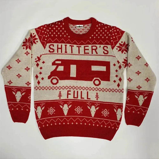 Pullover Crewneck Jacquard Christmas Sweater - Velora