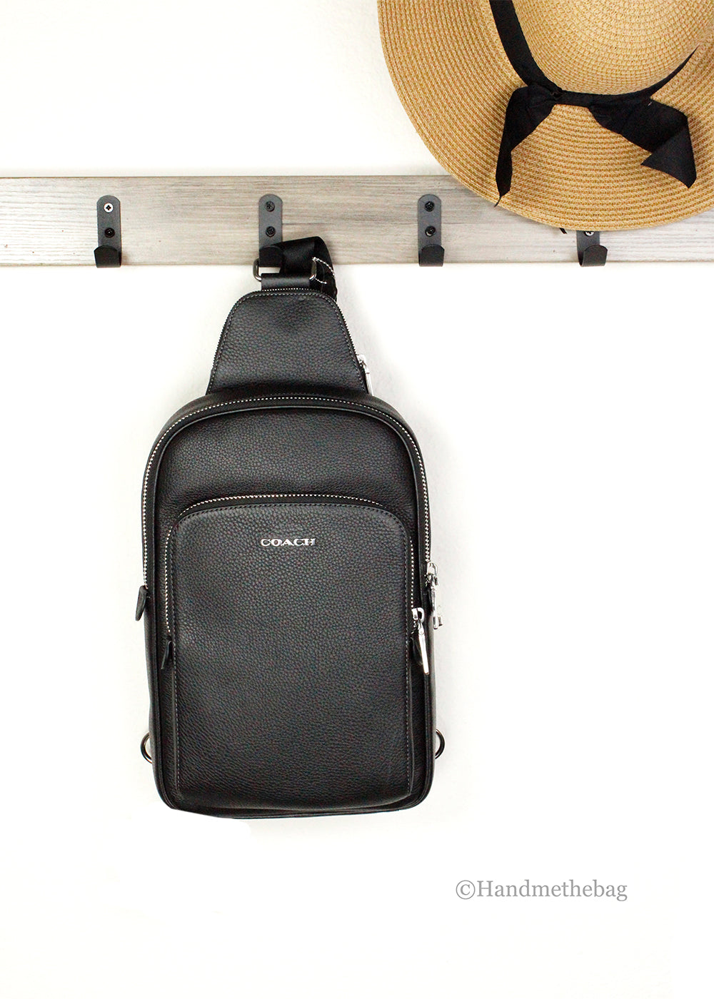 Coach Ethan Pebbled Leather Shoulder Sling
