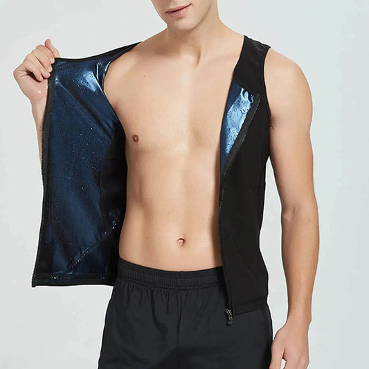 Men's Sleeveless Yoga Tank top Zip up yoga shirt