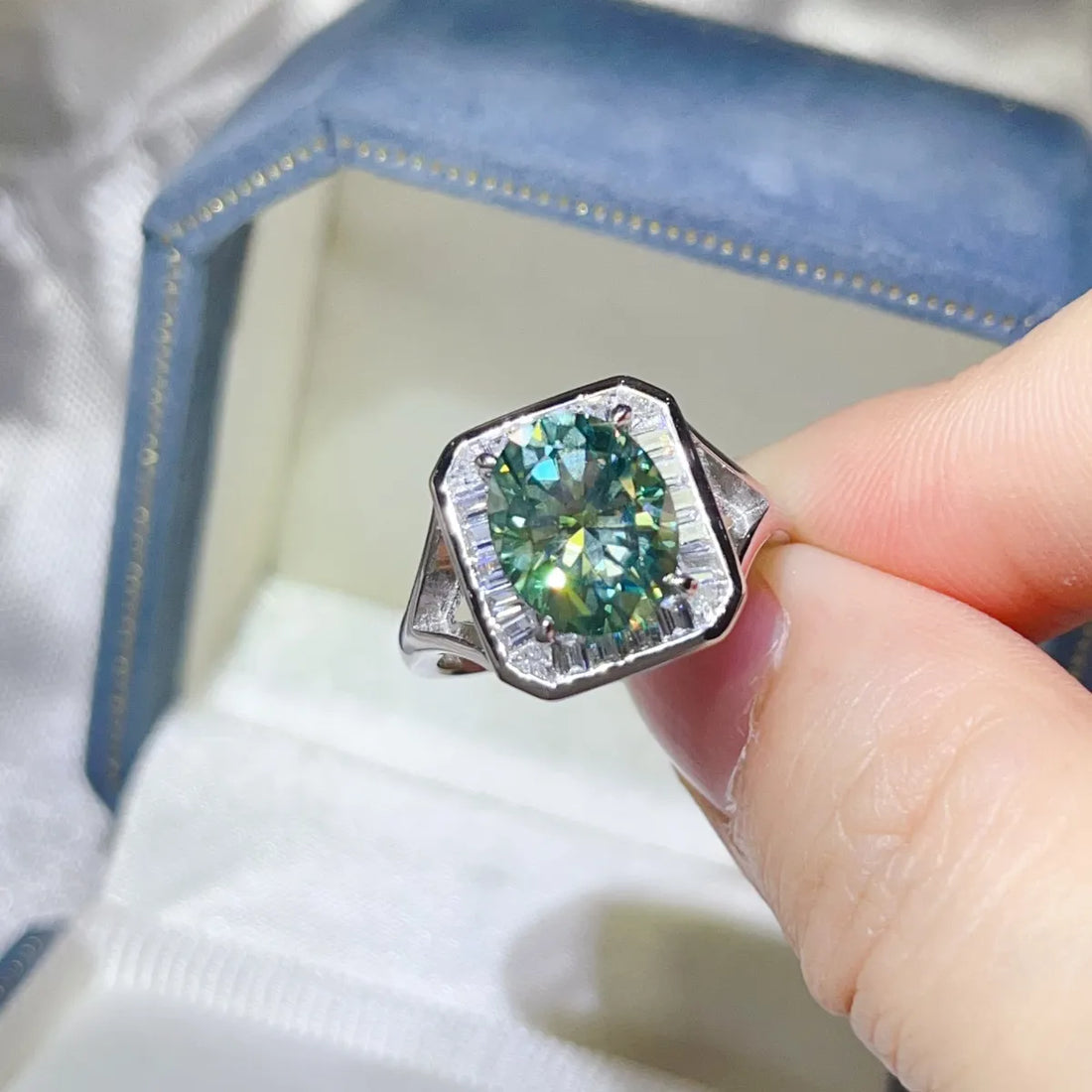 3 Carat Moissanite Engagement Square Ring - Velora Luxury Fashion