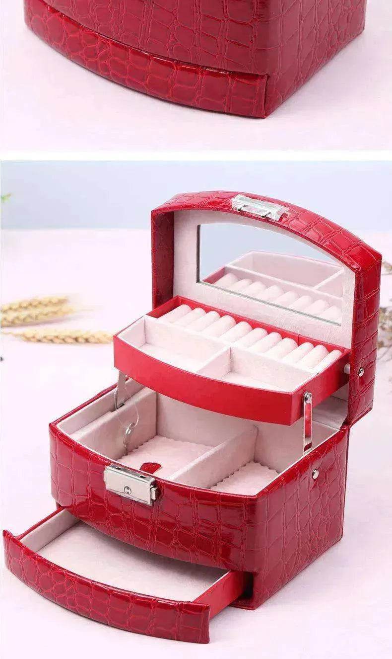 3 Layers Leather Jewelry Boxes - Velora
