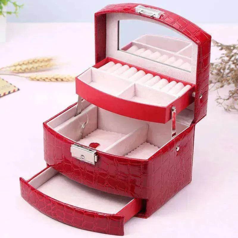 3 Layers Leather Jewelry Boxes - Velora