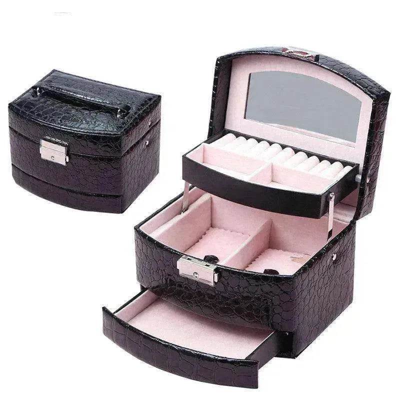 3 Layers Leather Jewelry Boxes - Velora