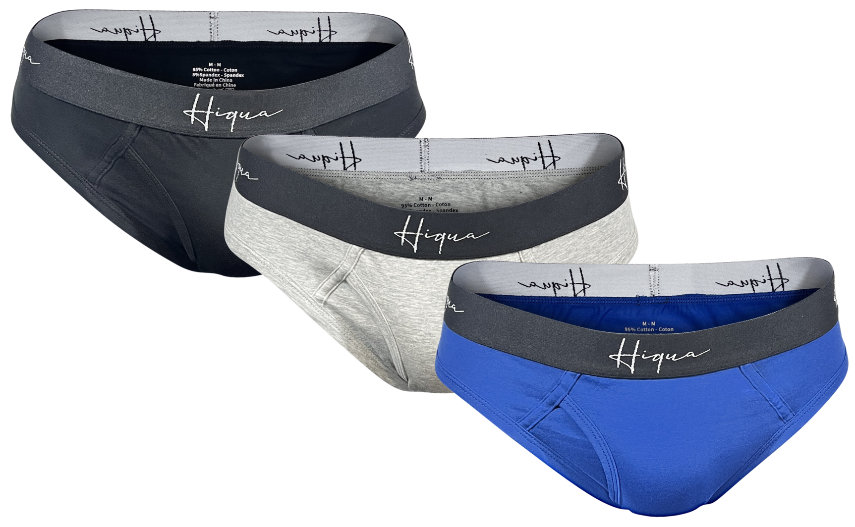 3 Pack Classic Briefs, Multi Colour - Velora Luxury Fashion