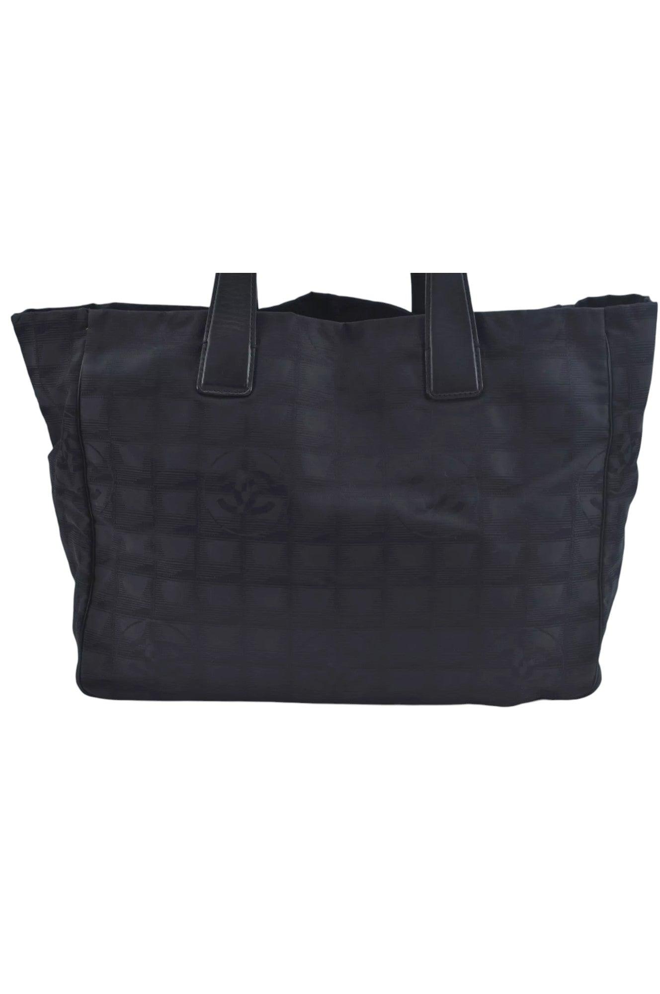 CHANEL New Travel Line Vintage Tote Bag Nylon Leather Black Junk 1911J - Velora