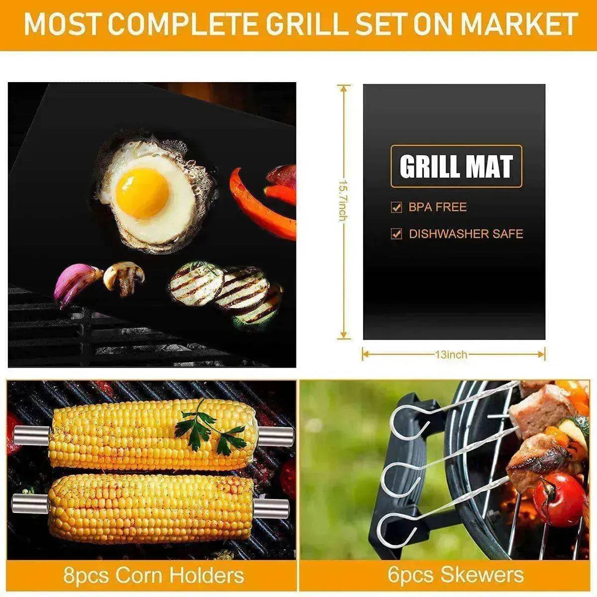 30-piece Set Of Skirt Bag Baking Set BBQ Tools Combination Apron Gift Set - Velora