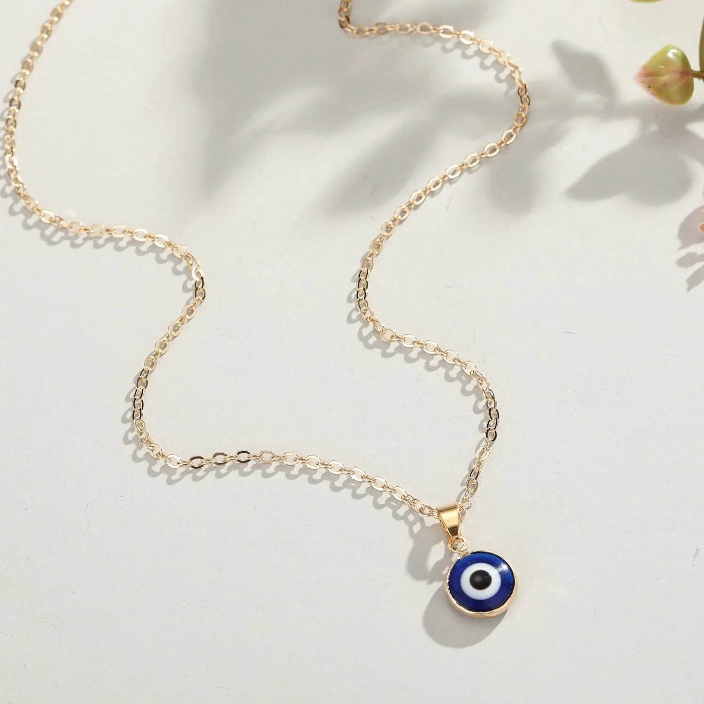 Blue eye pendant Alloy necklace chain Fashion Accessories - Velora