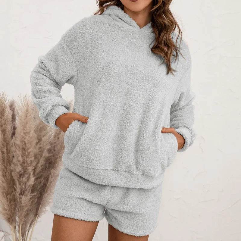 Women Hooded Sweater Suit Casual Home Wear - Velora