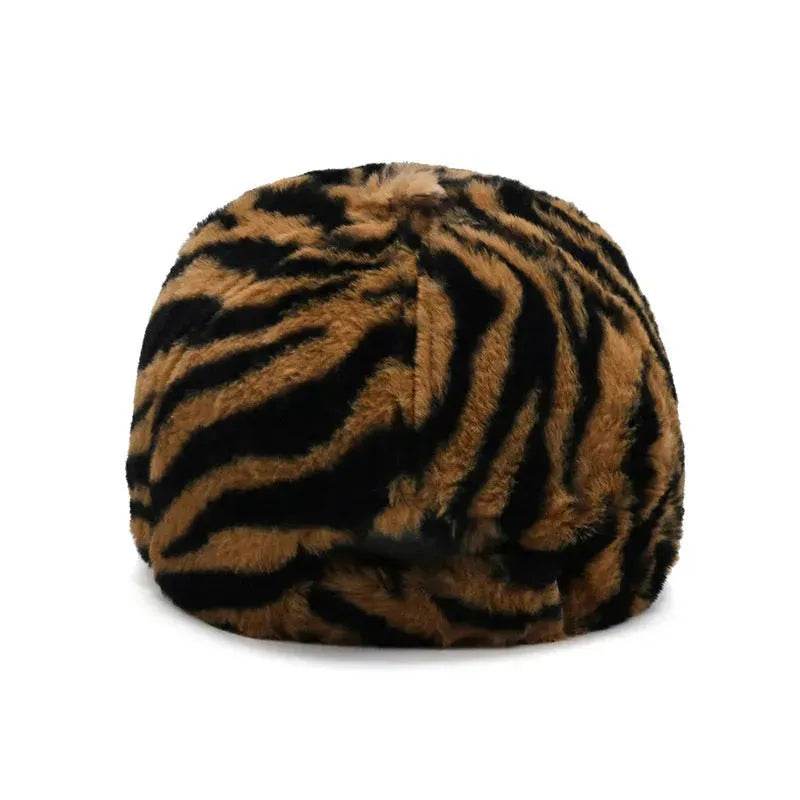 Fashion Leopard Fleece Baseball All-matching Peaked Cap - Velora