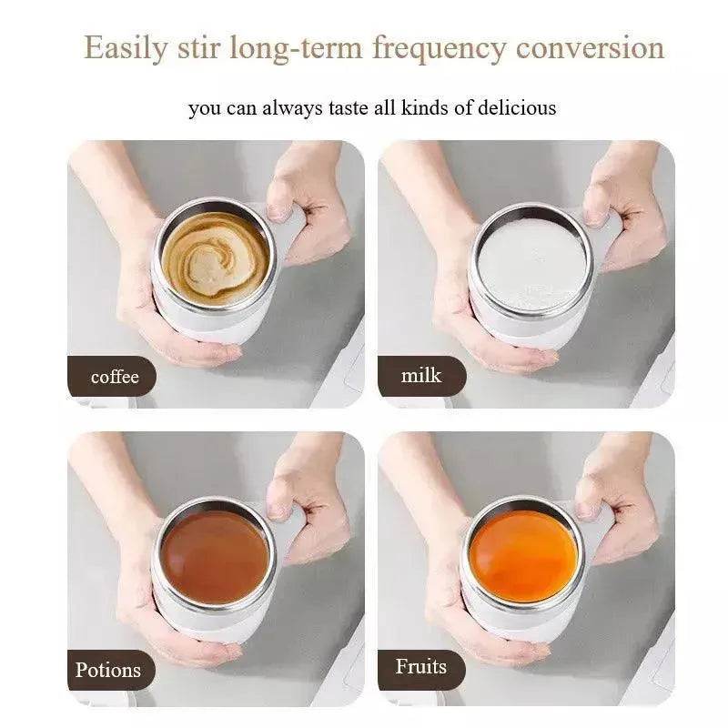304 Food Grade Stainless Steel Rechargeable Automatic Model High Value Stirring Cup - Velora
