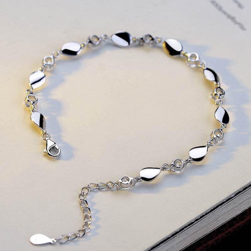 Diamond-encrusted 925 sterling silver bracelet - Velora
