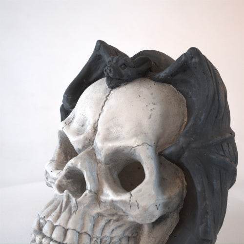 Fire Pit Demon Skull Gas Log For Ventless Vent Free, Propane, Gel, Ethanol, Electric, Outdoor Fireplace And Fire Pit, Halloween Decor - Patent Pending - Velora