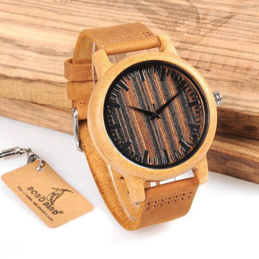 Luxury Quartz Bamboo Watch - Velora