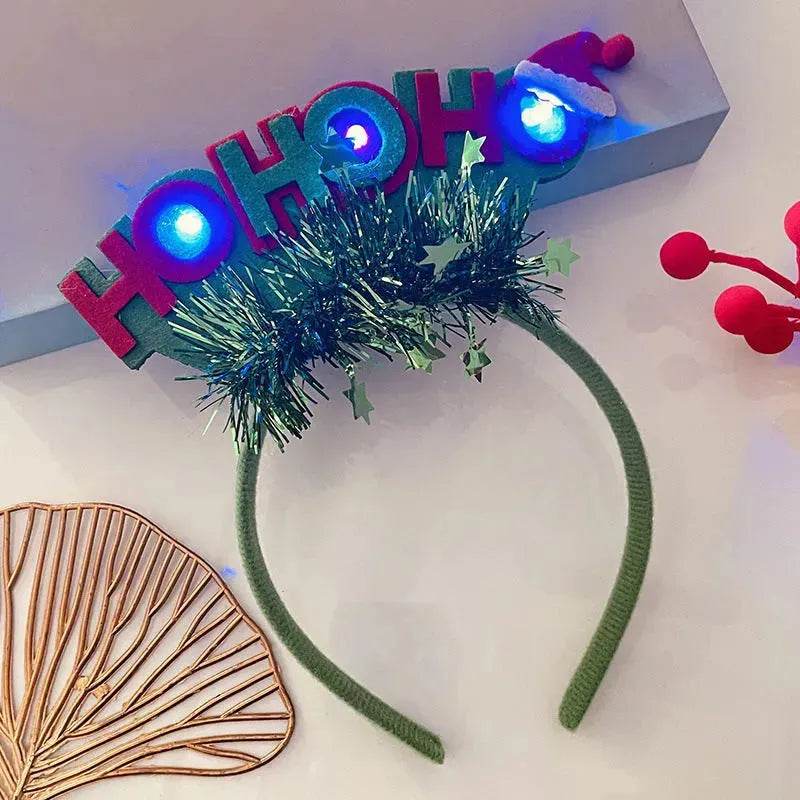 Christmas With Light Headband Snowflake Women's - Velora