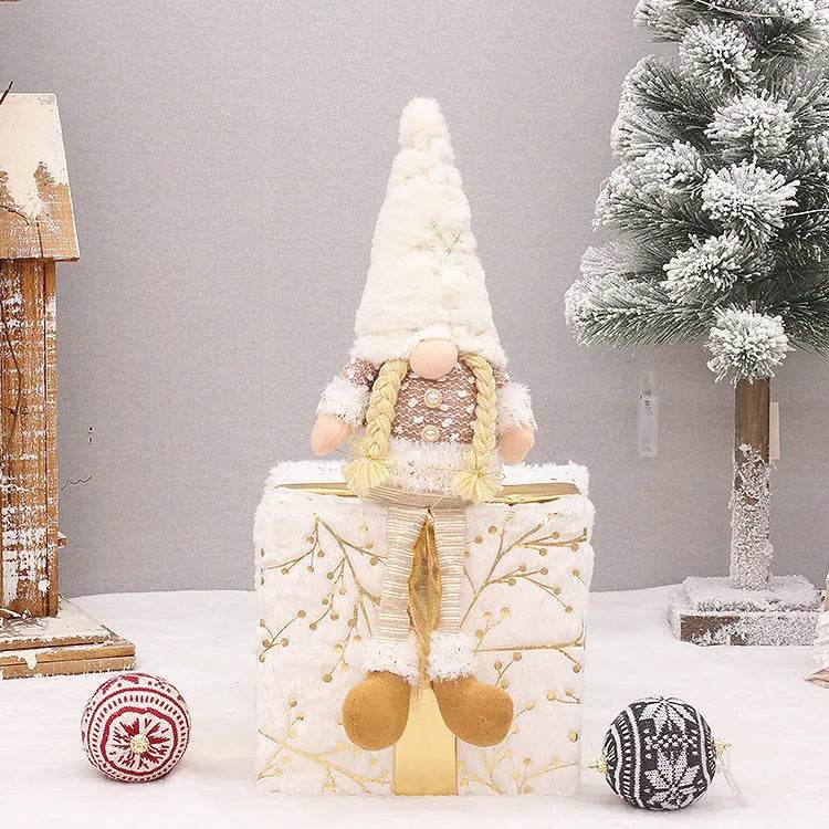 Retractable Luminous Santa Doll Rudolf Christmas Faceless Decoration Ornaments - Velora