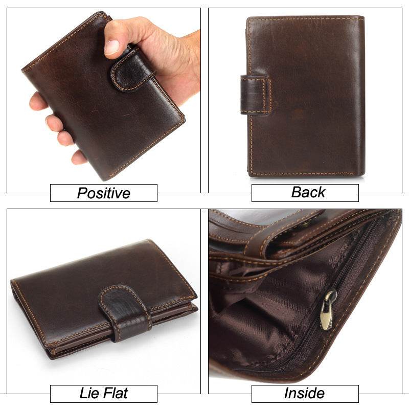 Men's Short Leather Wallet Vintage - Velora
