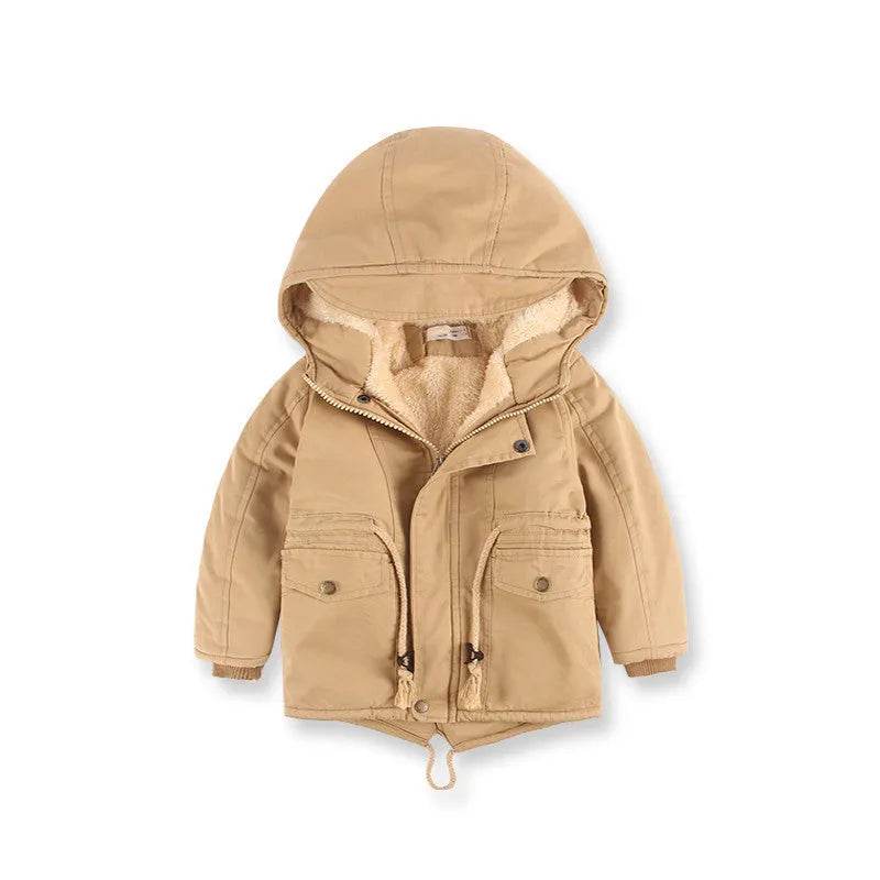 Children Cashmere Hoodie Windproof Winter jacket kids - Velora