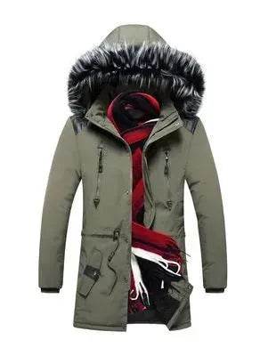 Fur Collar Hoodie Winter Parka Jacket for men - Velora
