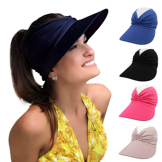 Summer Beach Visor Sun Hat for women Cross-border Spring Open Top UV protection Visor Hat - Velora