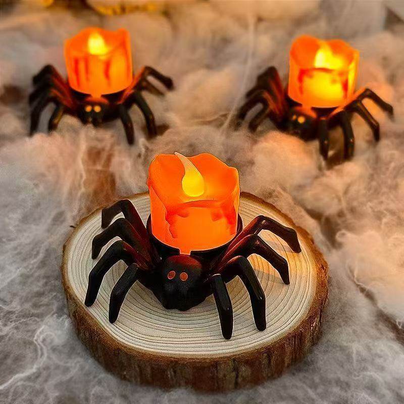 Halloween Pumpkin Spider Candle Light Decoration Props - Velora