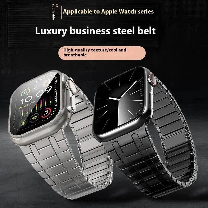 Replaceable Magnetic Metai Chain Watch Strap Suitable for iwatch - Velora