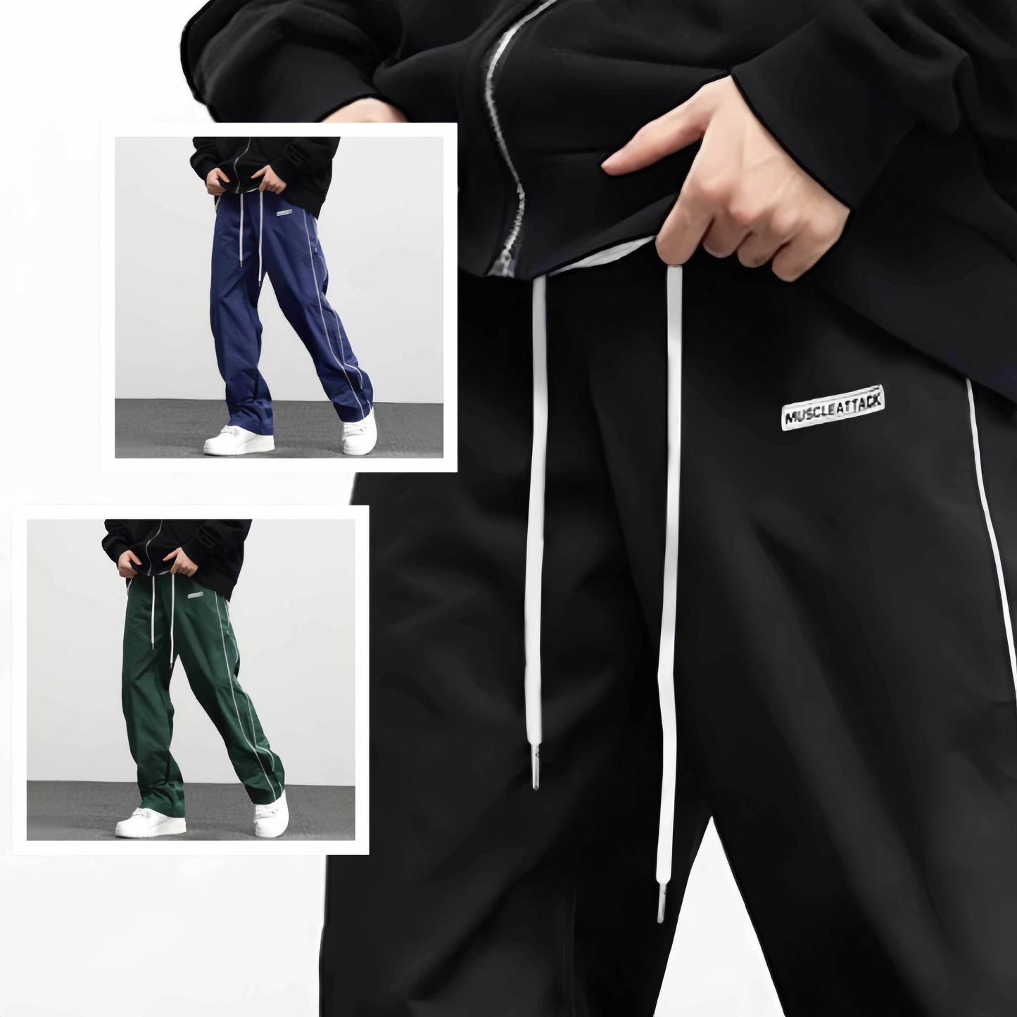 Men's Fashionable Retro Leisure Tappered Trousers Men's Loose Cargo Pants With Side Pockets Long Pants Trousers For Street Everyday Jogger Out - Velora