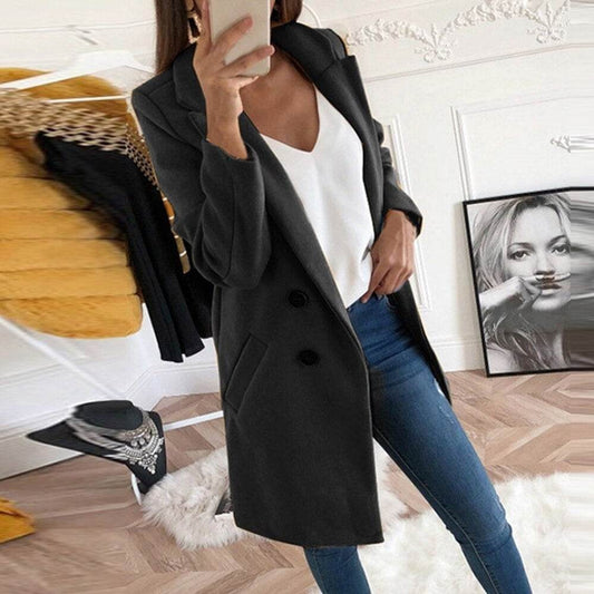 Medium Long Wool Coat - Velora