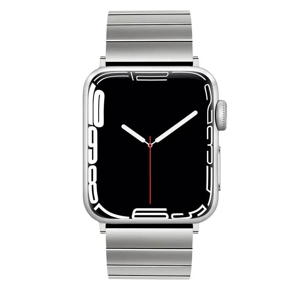 Replaceable Stainless Steel Apple Iwatch Black Chain Watch Band - Velora
